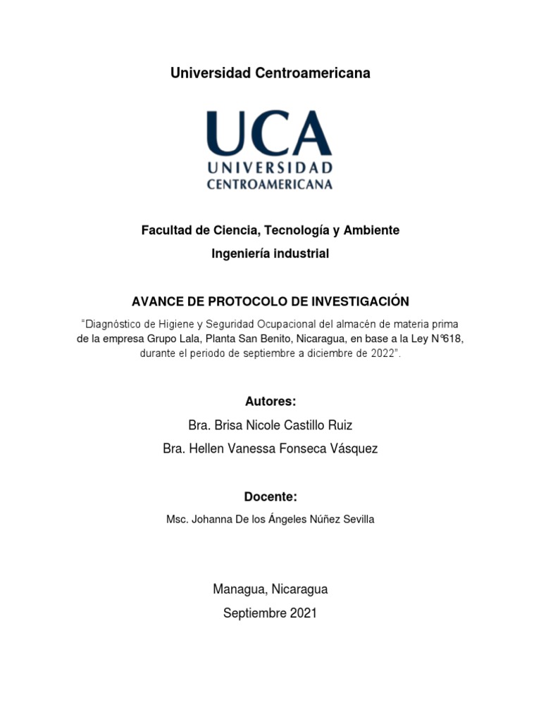 Avance Del Protoco Parte 3 - Informe | PDF | Decibel | Higiene Ocupacional