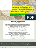 Heograpiya Sa Pagbuo at Pag-Unlad NG Mga Sinaunang