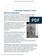Temperature Cycling Testing - Coffin-Manson Equation - Delserro Engineering Solutions