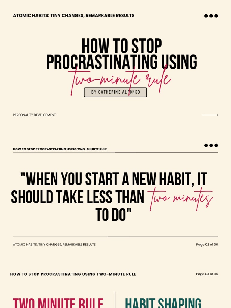 Two Minute Rule | PDF | Habits