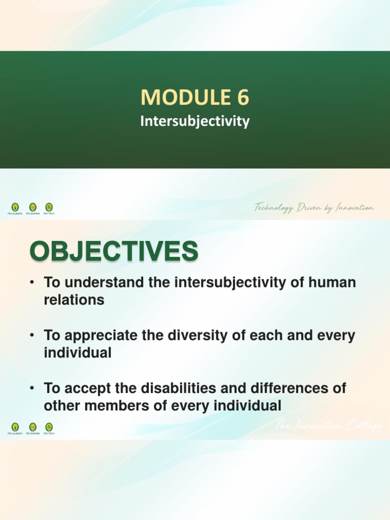 6 I Intersubjectivity | PDF | Experience | Psychology