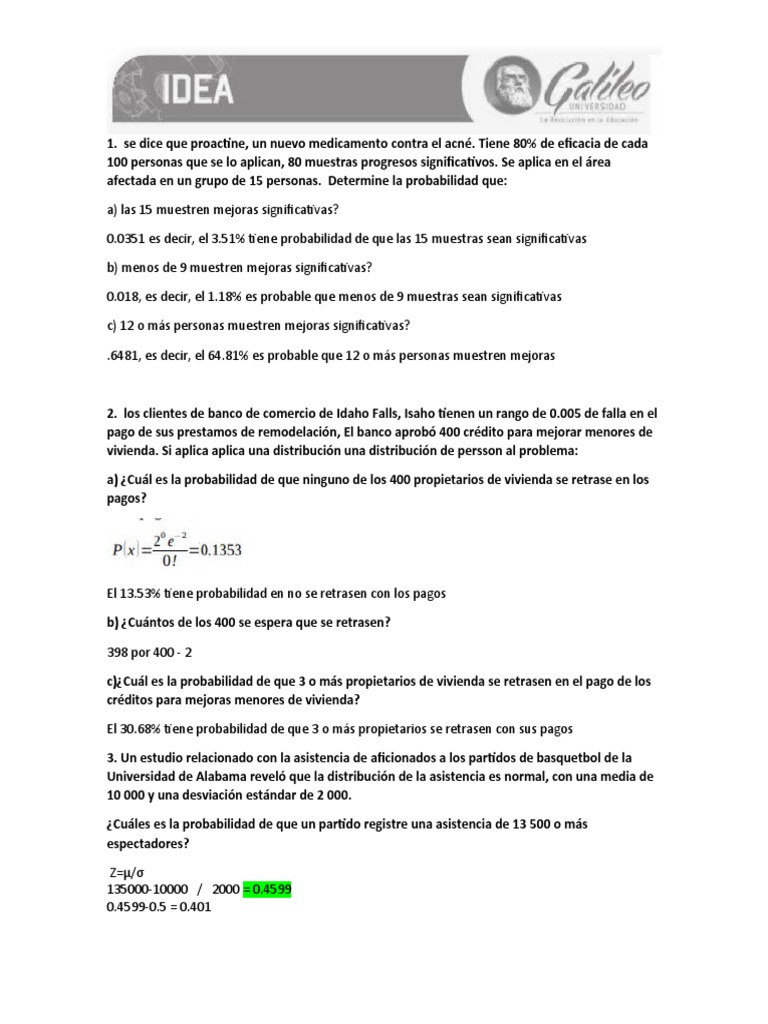 Ejercicios de Cap 6 Semana 9 y Repaso Del Cap 5 y 6 | PDF | Desviación ...