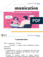 Amity Institute Communication Overview