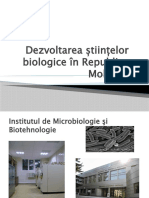 Dezvoltarea Științelor Biologice in Republica Moldova