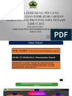 Visi Misi, Kebijakan, Peluang Tantangan Dan Indikator Capaian Pembangunan Prov Jateng Tahun 2023