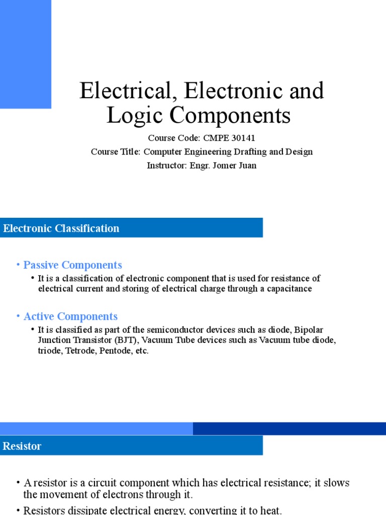 Electrical and Electronic Components Guide | PDF | Semiconductors | Diode