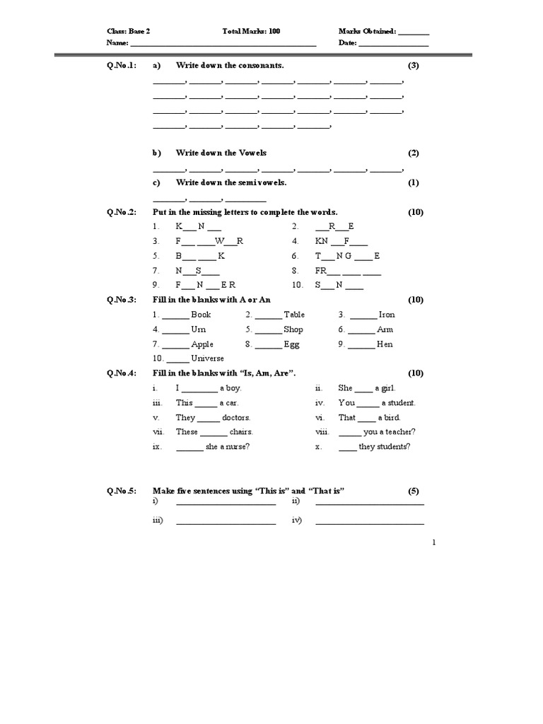 English Language Test For Grade 3 | PDF | Adverb | Adjective