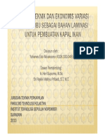 ANALISA TEKNIK DAN EKONOMIS VARIASI JENIS BAMBU SEBAGAI BAHAN LAMINASI UNTUK PEMBUATAN KAPAL IKANn