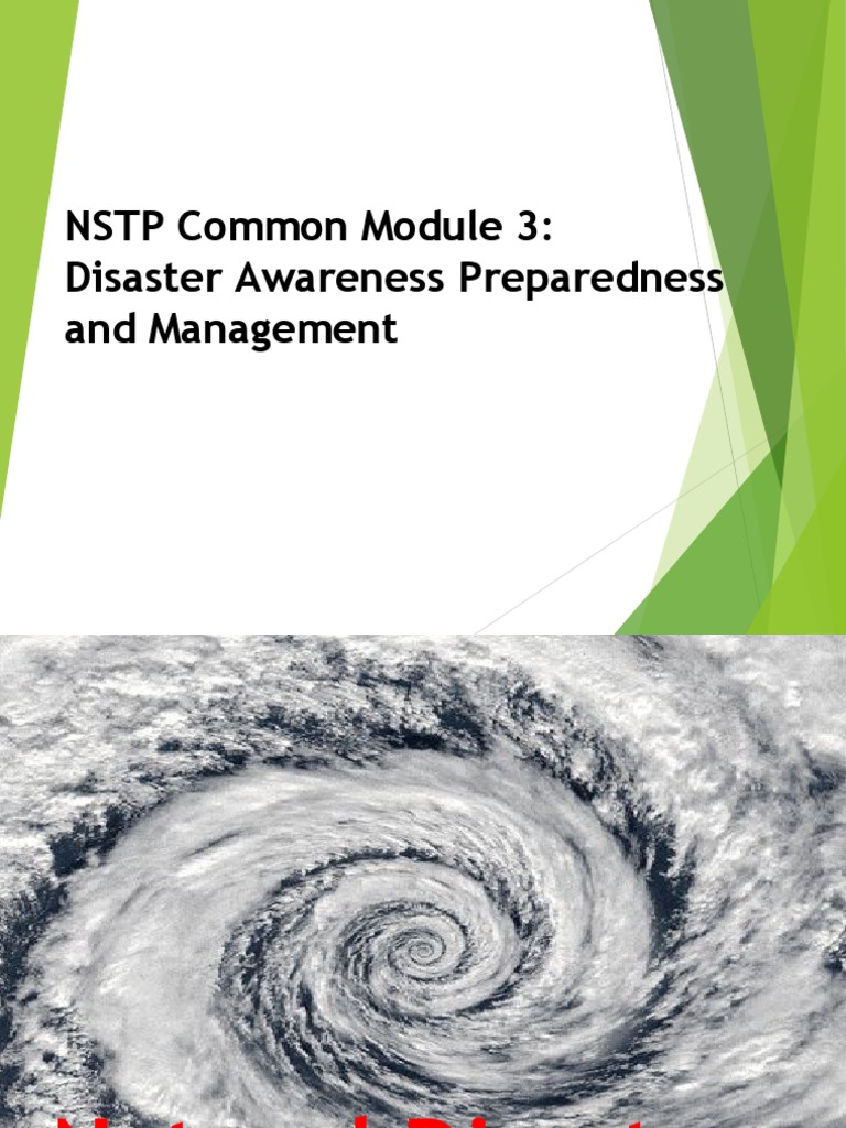 NSTP Common Module 3: Understanding Natural Disasters and Disaster ...