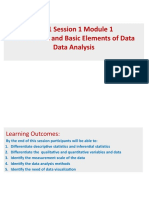 Day 1 Session 1 Module 1introduction - Data, Variables and Scale of Data, Data Analysis and Visulizaiton, May 2019
