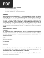 UNIT - 3 Control Structure