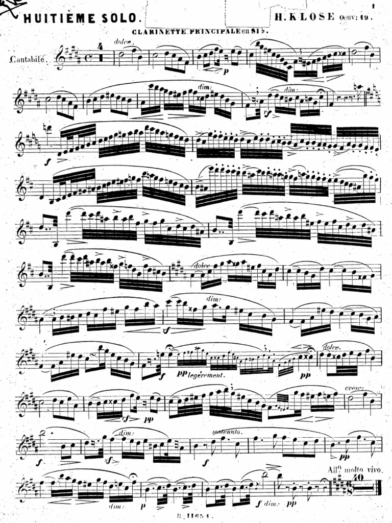 Institute) Klose, Hyacinthe Solo No. 8, Op. 19 PDF