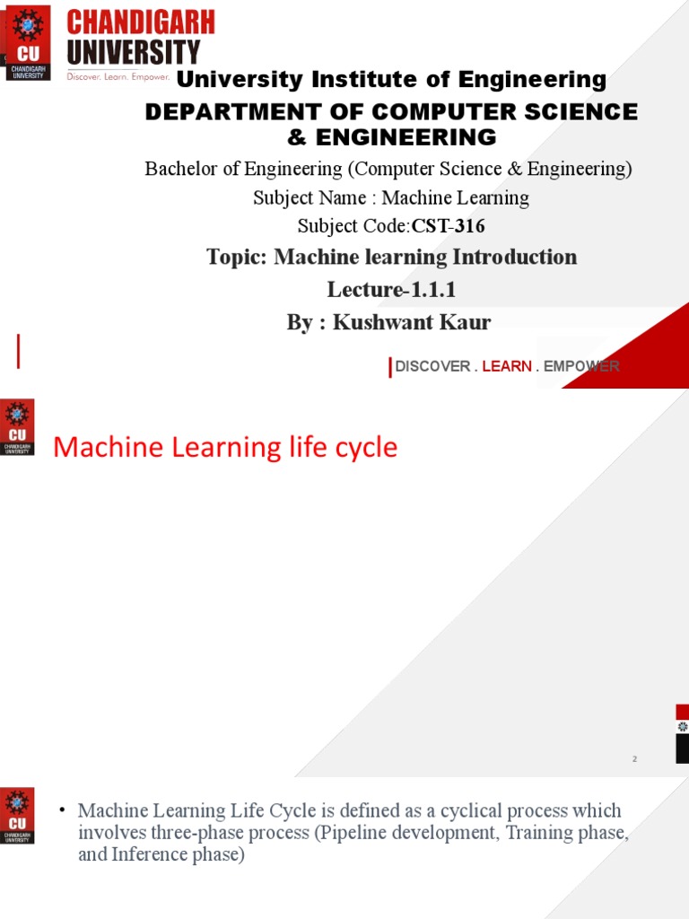 University Institute of Engineering Department of Computer Science