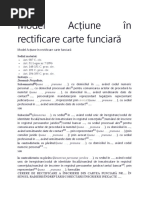 Model Acțiune în rectificare carte funciară