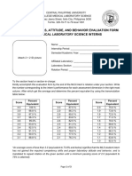 Competency Skills, Attitude, and Behavior Evaluation Form