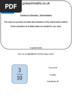 Fractions To Decimals Demonstration