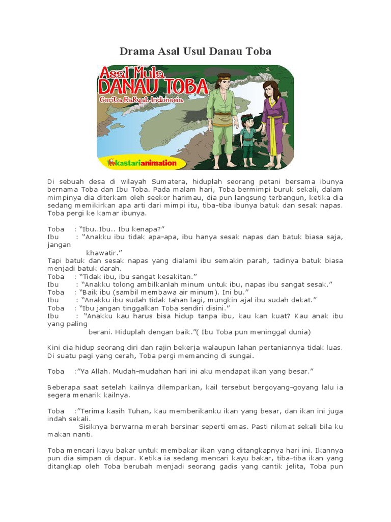 Drama Asal Usul Danau Toba | PDF