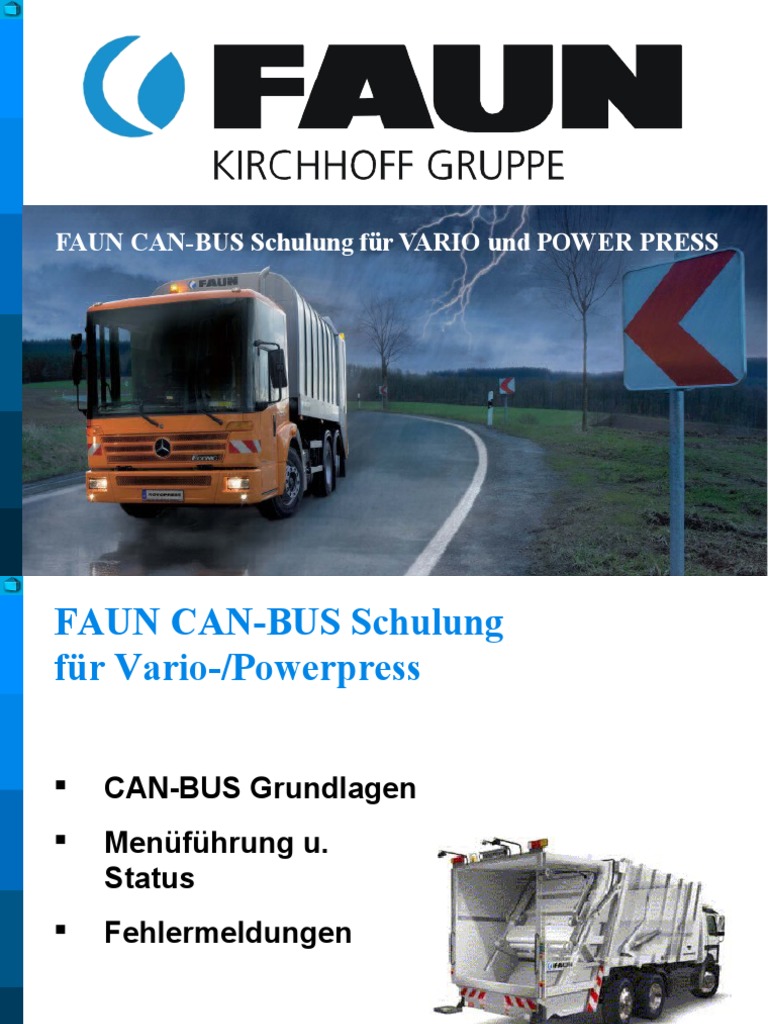FAUN CAN-BUS Schulung 16.06.07 | PDF
