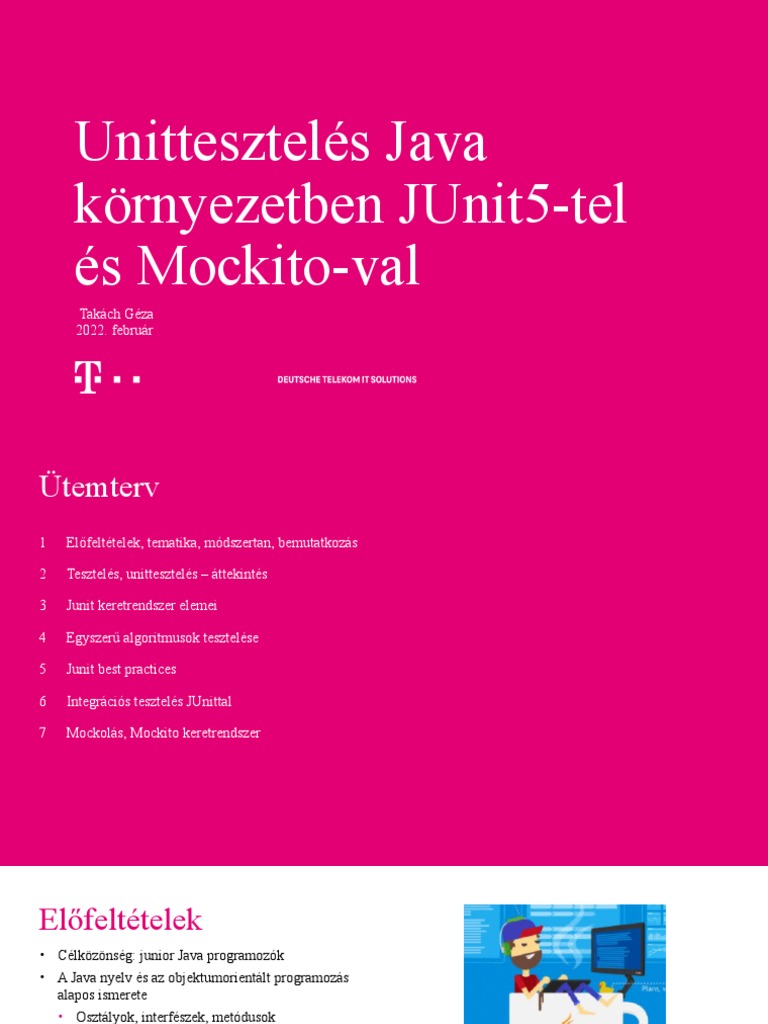 Unittesztelés Java Környezetben JUnit5-tel | PDF
