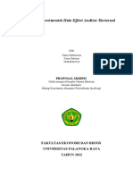 Studi Eksperimental Halo Effect Auditor Eksternal: Fakultas Ekonomi Dan Bisnis Universitas Palangka Raya TAHUN 2022