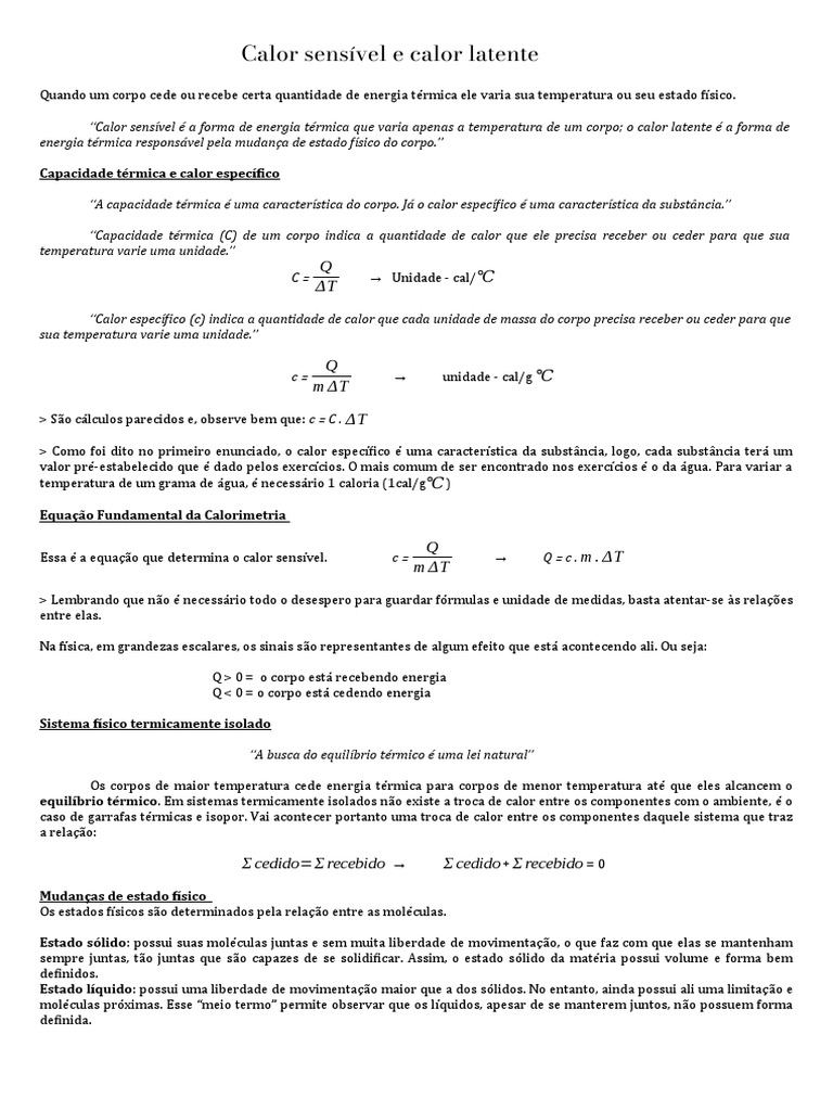 Fundamentos de Calor e Termodinâmica | PDF | Calor | Temperatura