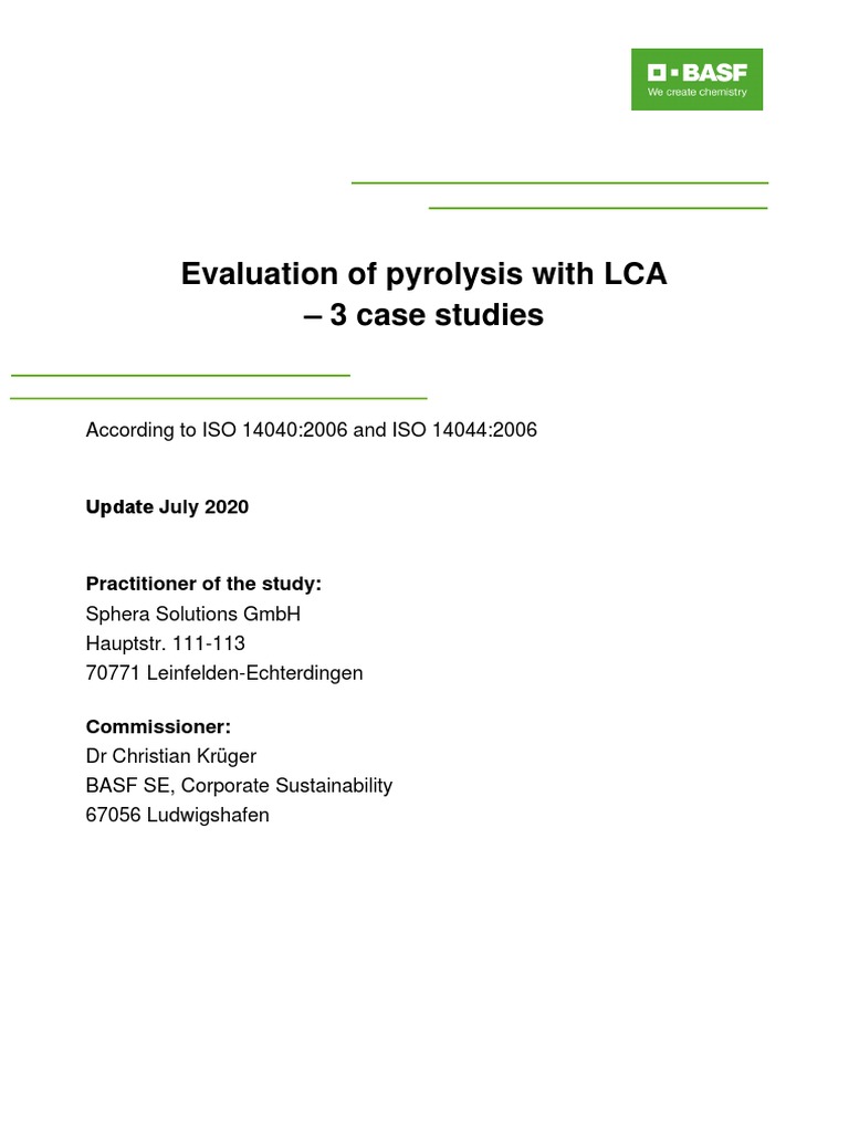 BASF ChemCycling LCA Study PDF Life Cycle Assessment Waste