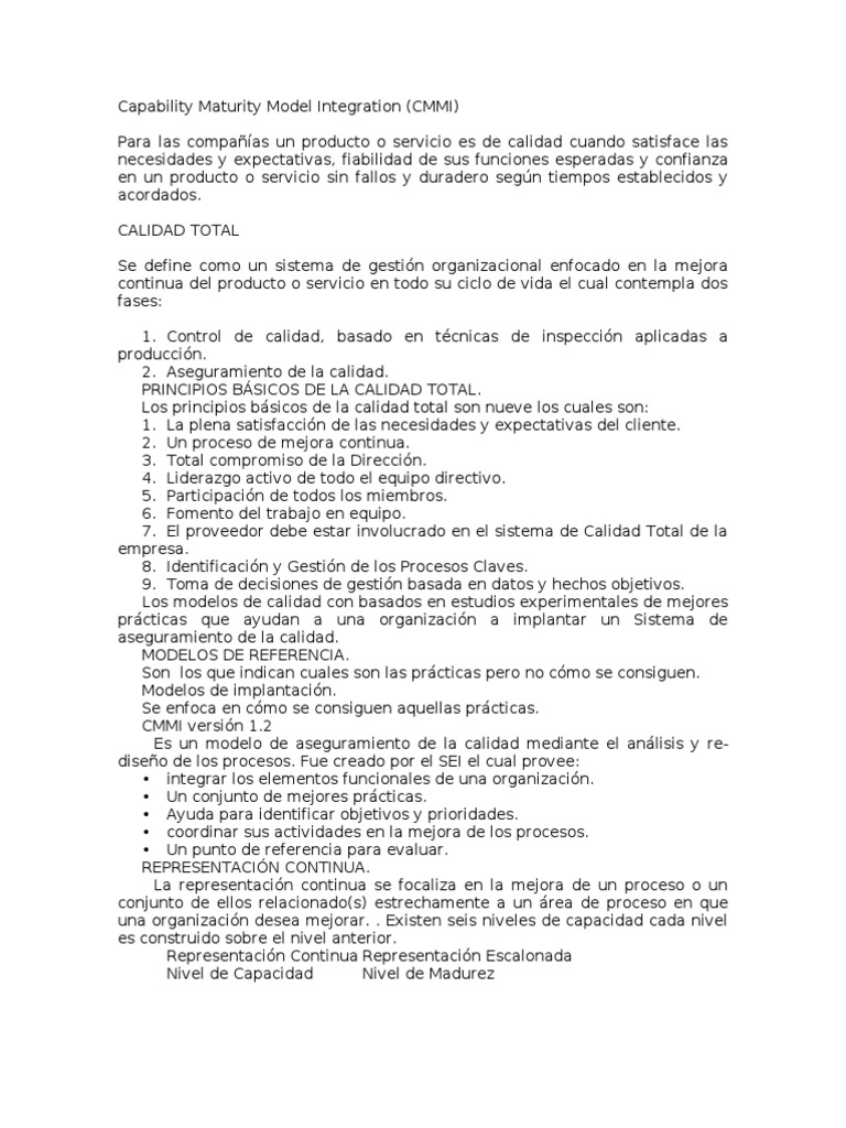 Capability Maturity Model Integration | PDF
