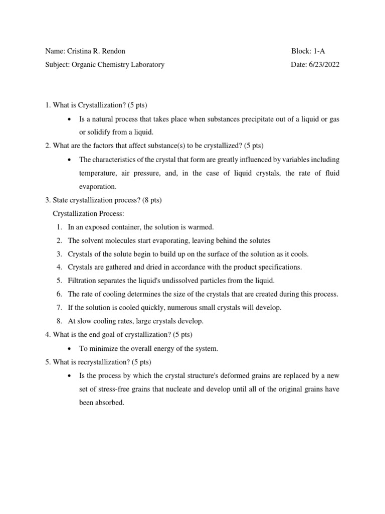 Crystallization | PDF | Science & Mathematics
