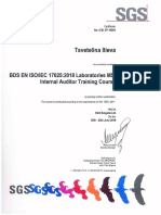 BDS EN ISO 17025 Internal Auditor
