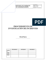 P-SSO-03 Procedimiento de Investigación de Incidentes e Accidentes