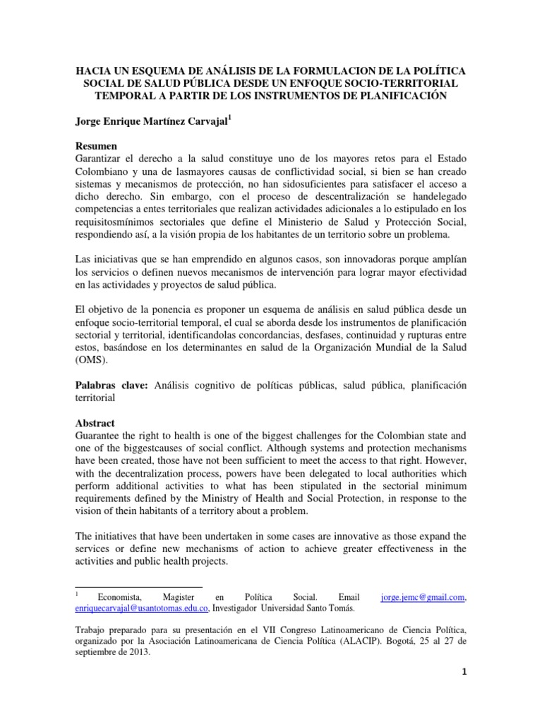 553 Carvajal 7c | PDF | Planificación | Salud pública
