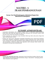 Pertemuan - 1 Administrasi Pembangunan