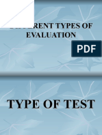 Different Types of Evaluation