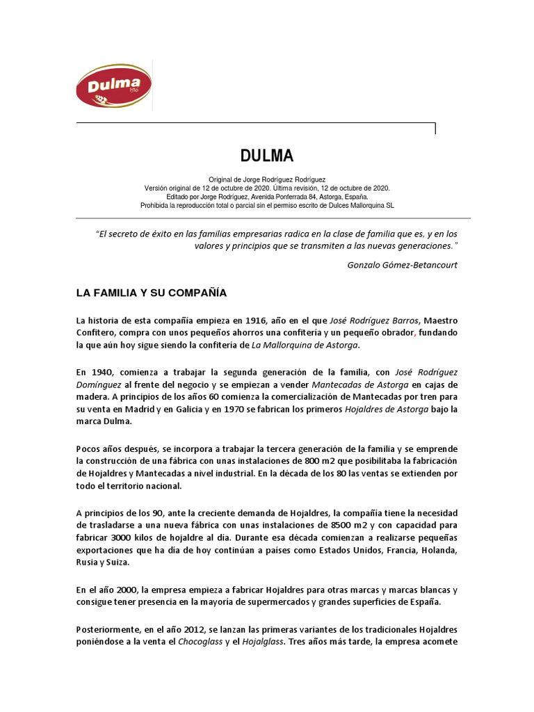 DULMA Business Case | PDF | España | Economias