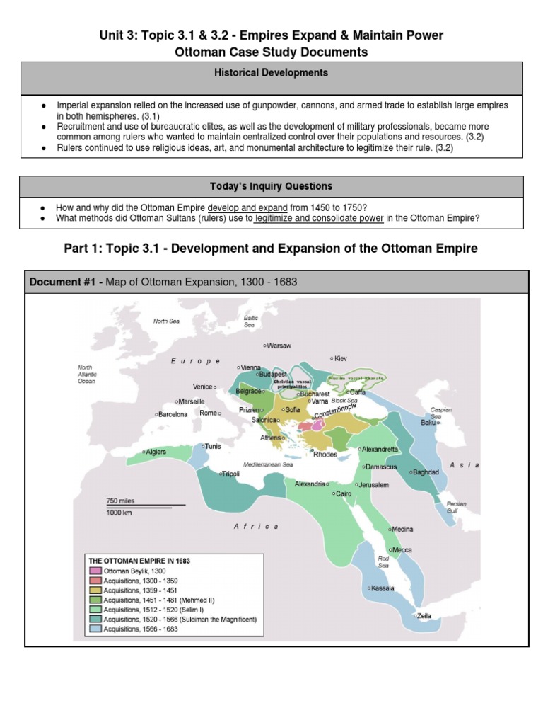 Unit 3 Ottoman Empire Case Study (Documents) PDF Ottoman Empire Byzantine Empire