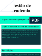 Gestão de Academia