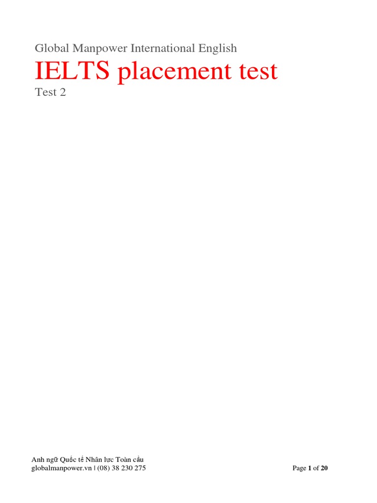 Placement Test | PDF