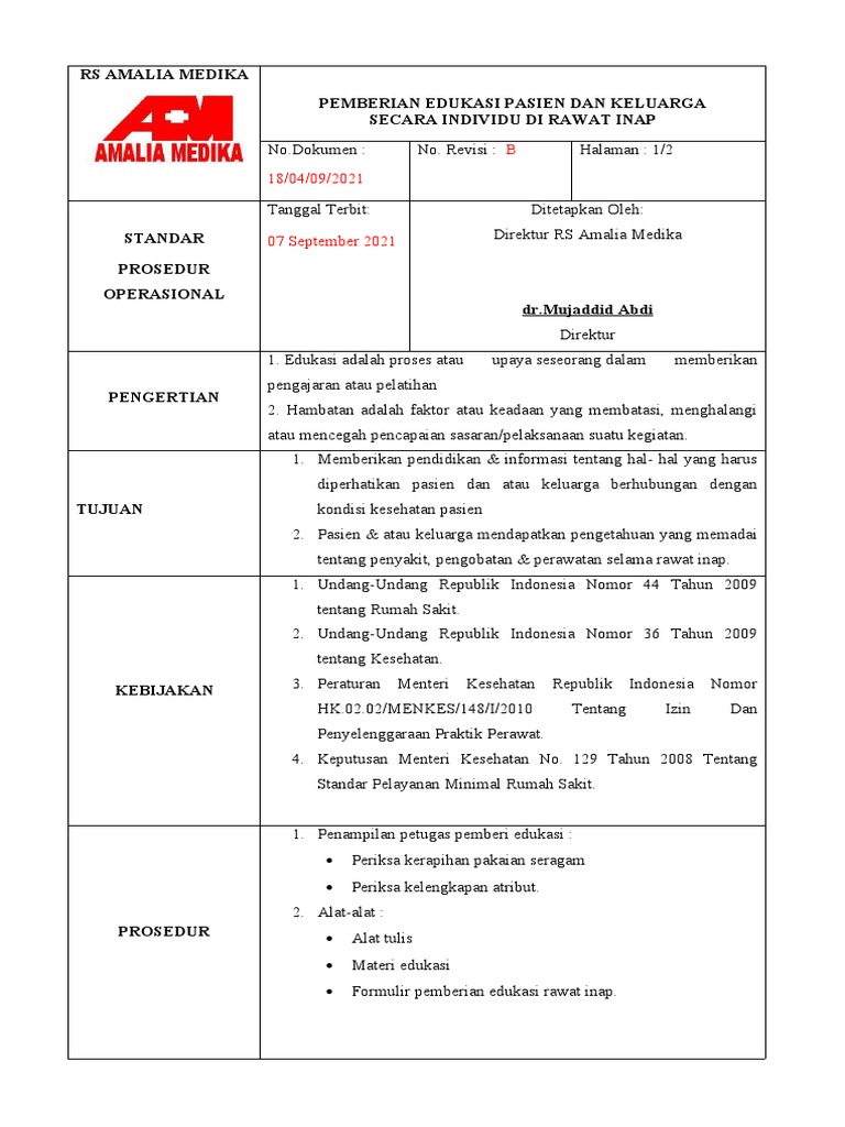 Edukasi Kesehatan untuk Pasien Rawat Inap | PDF | Pengembangan Diri
