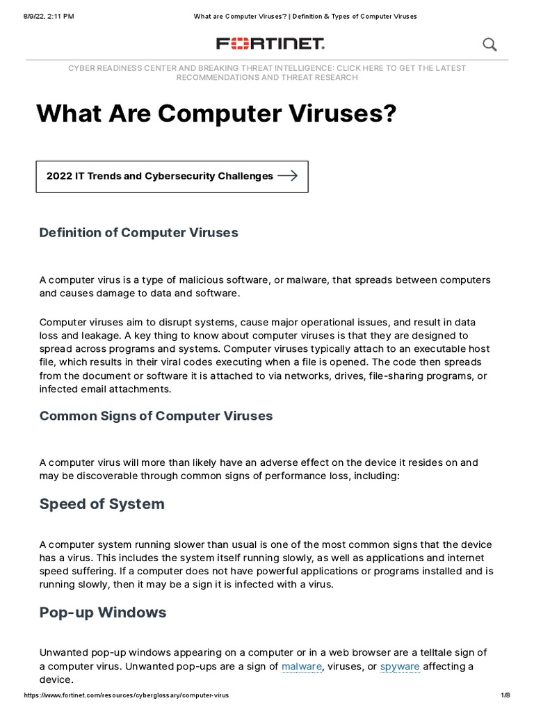 What Are Computer Viruses Definition & Types of Computer Viruses