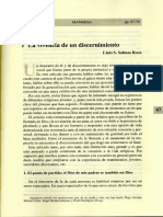 La Vivencia de Un Discernimiento, Luis Salinas