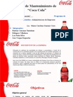 Plan de Mantenimiento de "Coca Cola"
