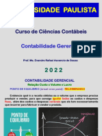 Ponto Equilíbrio Contabilidade