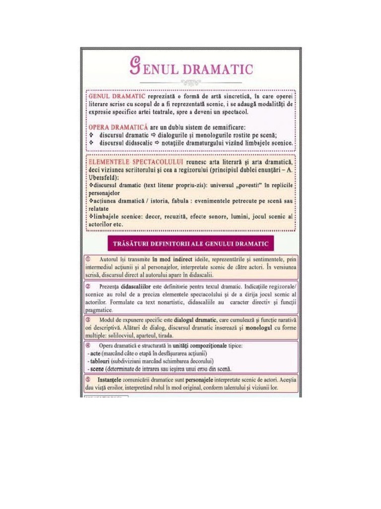 Textul Dramatic | PDF