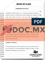 Xdoc - MX Nota de Clase 13 Ingenieria de Costos