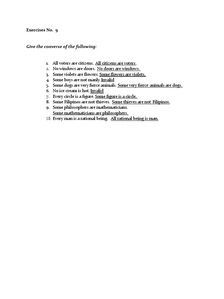 Exercises No. 9 | PDF | Travel | Language Arts & Discipline