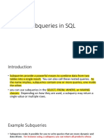 Subqueries in SQL