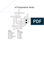 Present Progressive Crossword