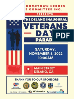Delano Inaugural Veterans Day Parade Flyer
