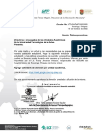 Circular 20 - 22. Unidades Academicas. Prevención de Suicidio y Prevención de Adicciones.