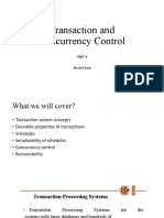 Transaction and Concurrency Control - Update